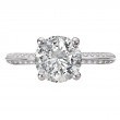 Knife Edge Banded Semi-Mount Diamond Engagement Ring