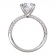 Knife Edge Banded Semi-Mount Diamond Engagement Ring