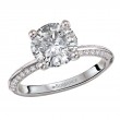 Knife Edge Banded Semi-Mount Diamond Engagement Ring