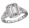 Diamond Semi-Mount Engagement Ring with Milgrain Detail