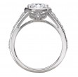 Diamond Semi-Mount Engagement Ring with Milgrain Detail