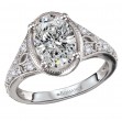 Diamond Semi-Mount Engagement Ring with Milgrain Detail