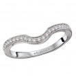Diamond and Milgrain Detail Curved Wedding Band