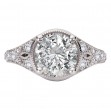 Diamond Semi-Mount Engagement Ring with Milgrain Detail