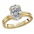 Double Ring Band and Double Prong Diamond Engagement Rin