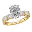 4 Prong Peg Head Semi-Mount Lab Grown Diamond Engagment Ring