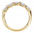 Oval Shaped Lab Grown Diamond Staight Front Wedding Band