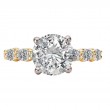 4 Prong Peg Head Semi-Mount Diamond Engagment Ring