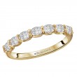 Oval Shaped Diamond Staight Front Wedding Band