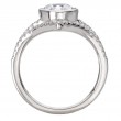 Diamond Split V-Curved Semi-Mount Diamond Ring