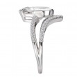 Diamond Split V-Curved Semi-Mount Diamond Ring