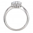 Diamond Split V-Curved Semi-Mount Diamond Ring