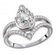Diamond Split V-Curved Semi-Mount Diamond Ring