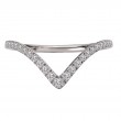 Curved Diamond Wedding Band