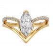 Split Shank Semi-Mount Diamond Engagement Ring