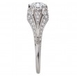 Milgrain Design Semi-Mount Diamond Engagement Ring