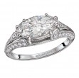 Milgrain Design Semi-Mount Diamond Engagement Ring