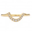 Curved Front Diamond Wedding Band