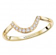 Curved Front Diamond Wedding Band