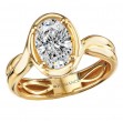 Two Row Shank Semi-Mount Diamond Engagement Ring