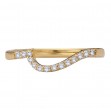 Wave Front Diamond Wedding Band