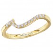 Wave Front Diamond Wedding Band