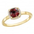 Ladies Fashion Gem-Stone and Diamond Ring