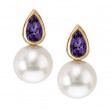 Pearl and Amethyst Earrings