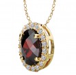 Ladies Fashion Gemstone and Diamond Pendant