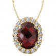 Ladies Fashion Gemstone and Diamond Pendant