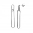 Italian Sterling Silver Paperclip Earrings
