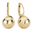 Italian Gold Plated Dangle Ball Earrings