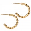 Italian Gold Plated Bead Hoops