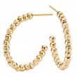 Italian Gold Plated Bead Hoops