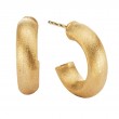 Italian Gold Plated Satin Finish Hoops