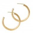 Italian Gold Plated Satin Finish Hoops
