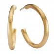 Italian Gold Plated Satin Finish Hoops