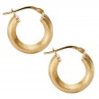 Italian Gold Plated Satin Finish Hoops