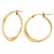 Italian Gold Plated Satin Finish Hoops