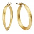 Italian Gold Plated Satin Finish Hoops