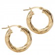 Italian Gold Plated Twisted Hoops
