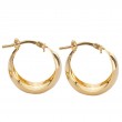 Italian Gold Plated Round Hoops