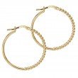 Italian 14kt Gold Plated Bead Hoops