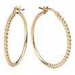 Italian 14kt Gold Plated Bead Hoops