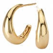 Italian Gold Plated Crescent Hoops