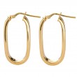 Italian Gold Plated Oblong Hoops