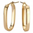Italian Gold Plated Oblong Hoops