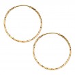 Italian Gold Plated Diamond Cut Hoops