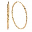 Italian Gold Plated Diamond Cut Hoops