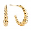 Italian 14kt Gold Plated Bead Hoops